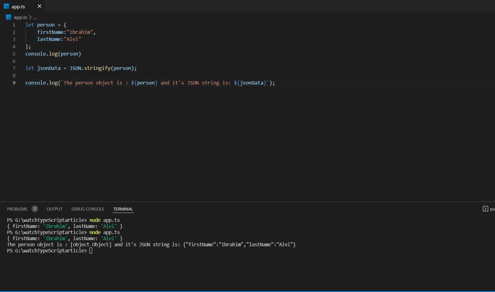 Typescript Convert An Object To String